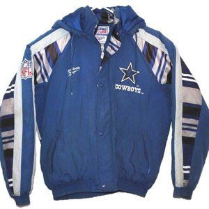NFL Pro Line Authentic Reebok Dallas Cowboys Zip Coat Jacket Medium Blue Size M